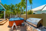 Open Sun Deck has BBQ and a Jacuzzi